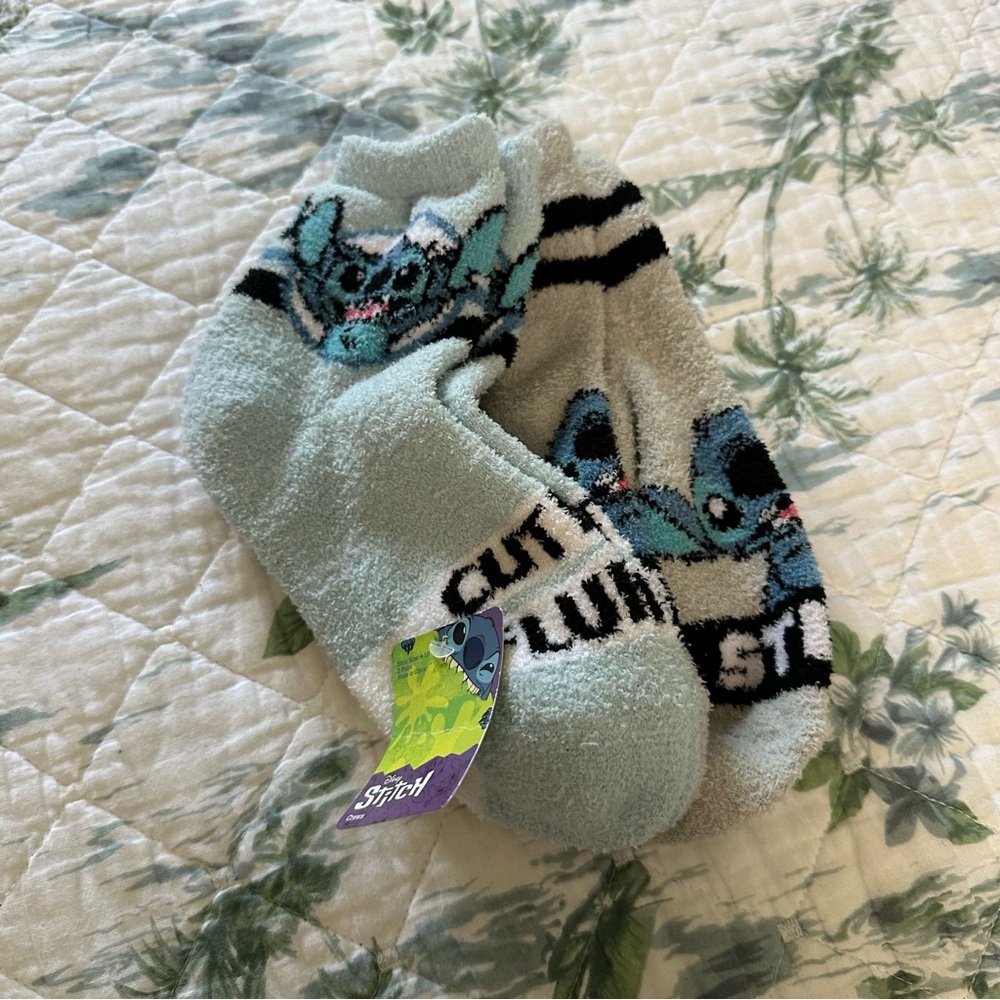 Lilo & Stitch Fuzzy Socks Cute Fluffy 4-10